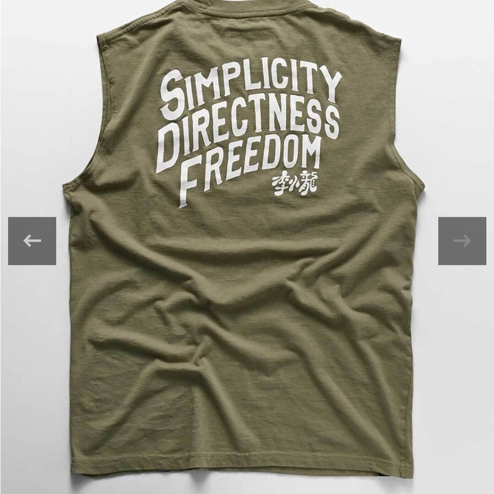 Bruce Lee '67 Freedom Olive Muscle Tee
